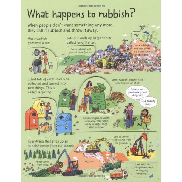 Usborne See Inside Rubbish and Recycling - Kool Skool The Bookstore