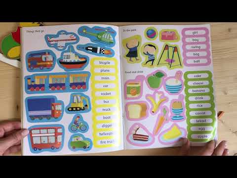 100 First English Words Sticker Book - Paperback - Kool Skool The Bookstore