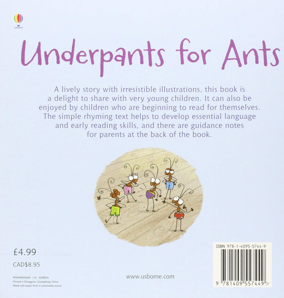 Usborne Phonics Readers : Underpants for Ants - Paperback