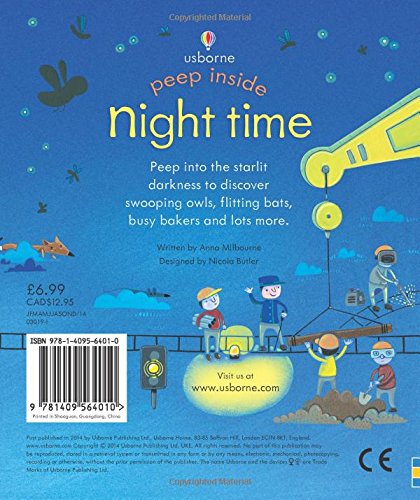 Usborne Peep Inside Night Time - Hardback