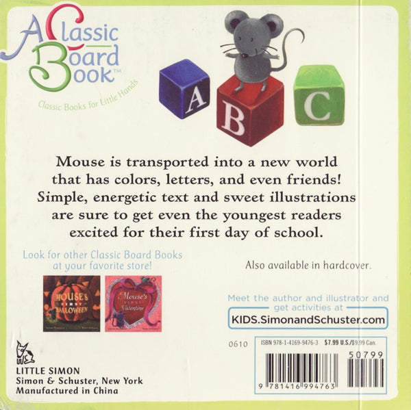 Mouse's Firsts : Mouse's First Day of School - Board Book