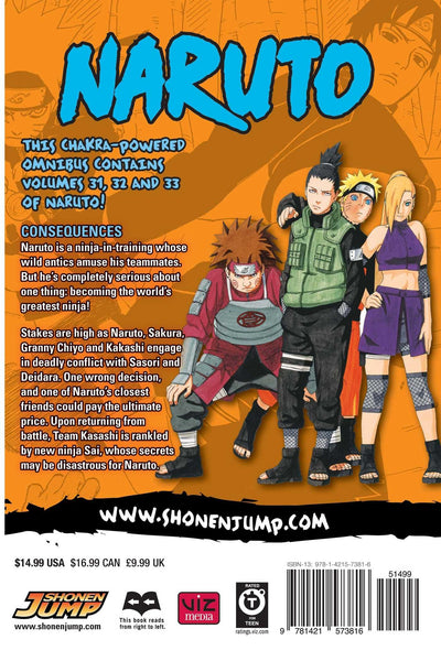 Naruto (3-in-1 Edition), Vol. 11 : Includes vols. 31, 32 & 33 - Paperback