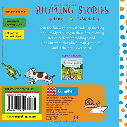 Rhyming Stories: Pip the Dog and Freddy the Frog - Board book