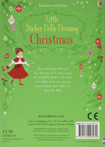 Little Sticker Dolly Dressing Christmas - Paperback