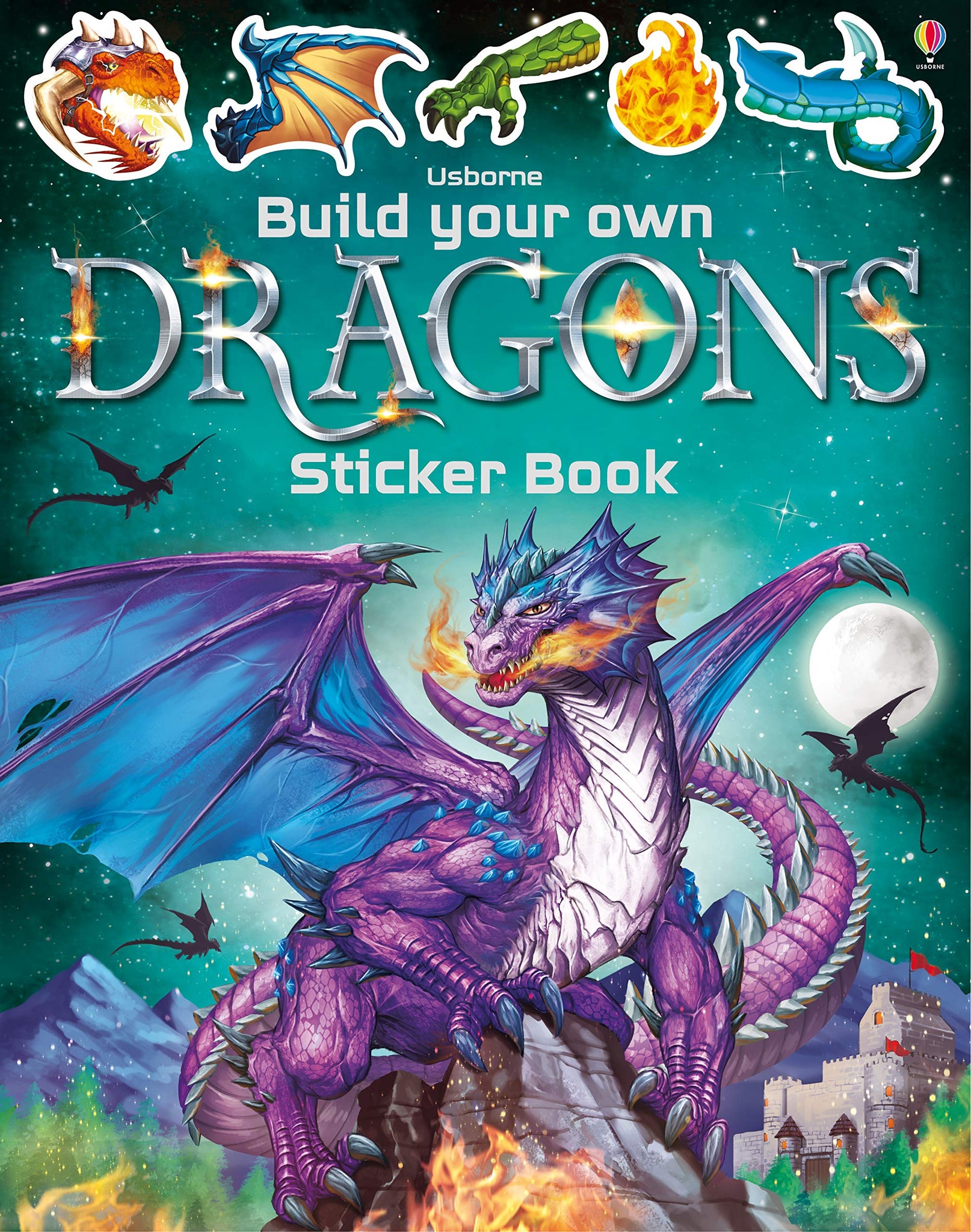 Usborne Build Your Own Dragons Sticker Book - Paperback