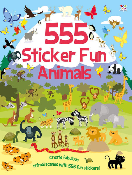 555 Sticker Fun Animals - Paperback