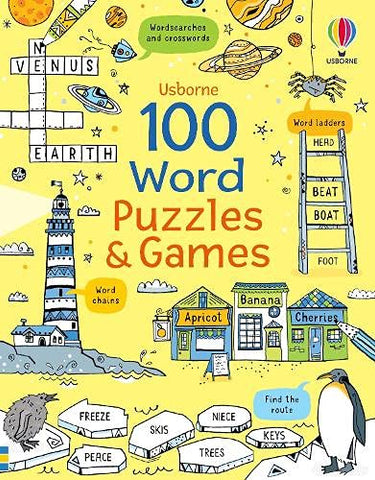 100 Word Puzzles and Games : Puzzles, Crosswords & Wordsearches - Paperback