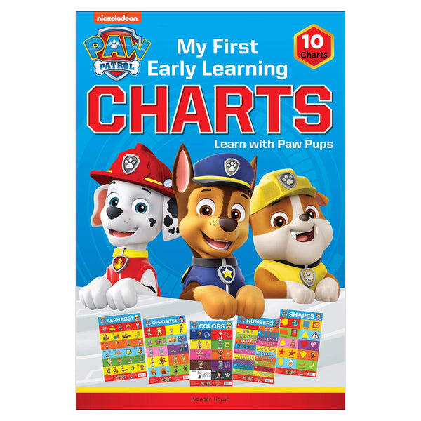 Paw Patrol : My First Early Learning 10 Charts for Children : Learn with Paw Pups (Alphabet, Animals, Birds, Colors, Fruits, Numbers, Opposites, Shapes, Transport, Vegetables) - Paperback