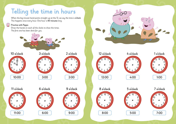 Peppa Pig: Practise with Peppa: Wipe-Clean Telling the Time - Paperback