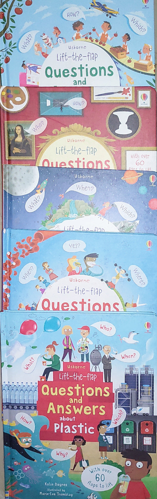 Usborne Lift The Flap Question Answer Collection Set Of 5 Books - Hardback